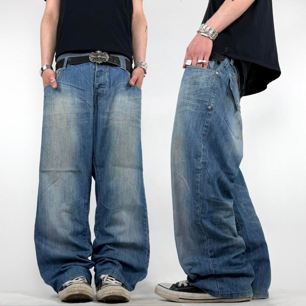 Vintage y2k rare faded grunge archive baggy wide leg skater jeans